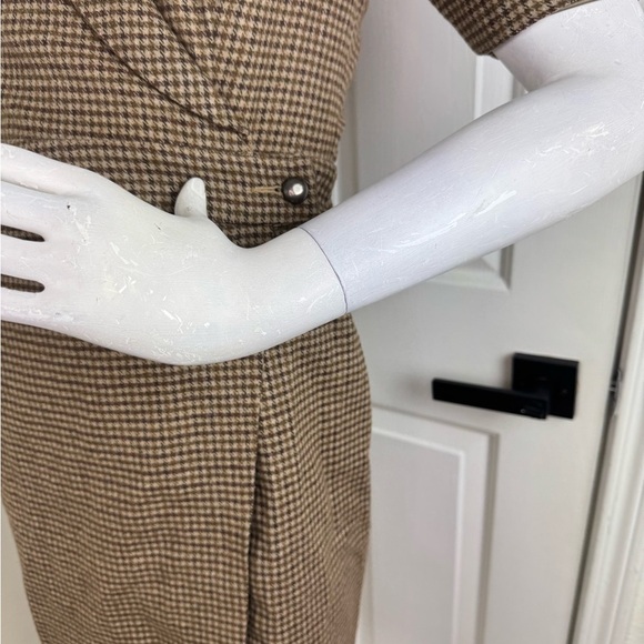 Jessakae Fox Group Size XXS Brown Plaid Short Sleeve Charlotte Shift Dress.  B6 - Picture 6 of 12